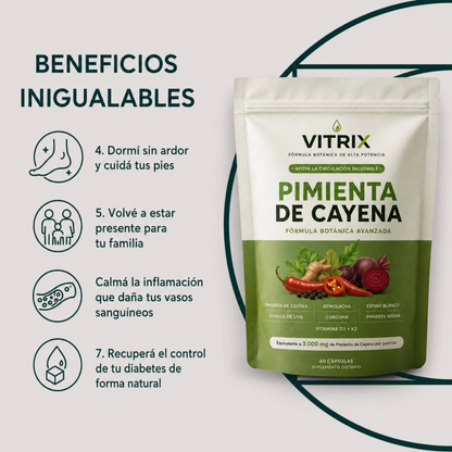 VITRIX® - Cápsulas de pimienta de cayena