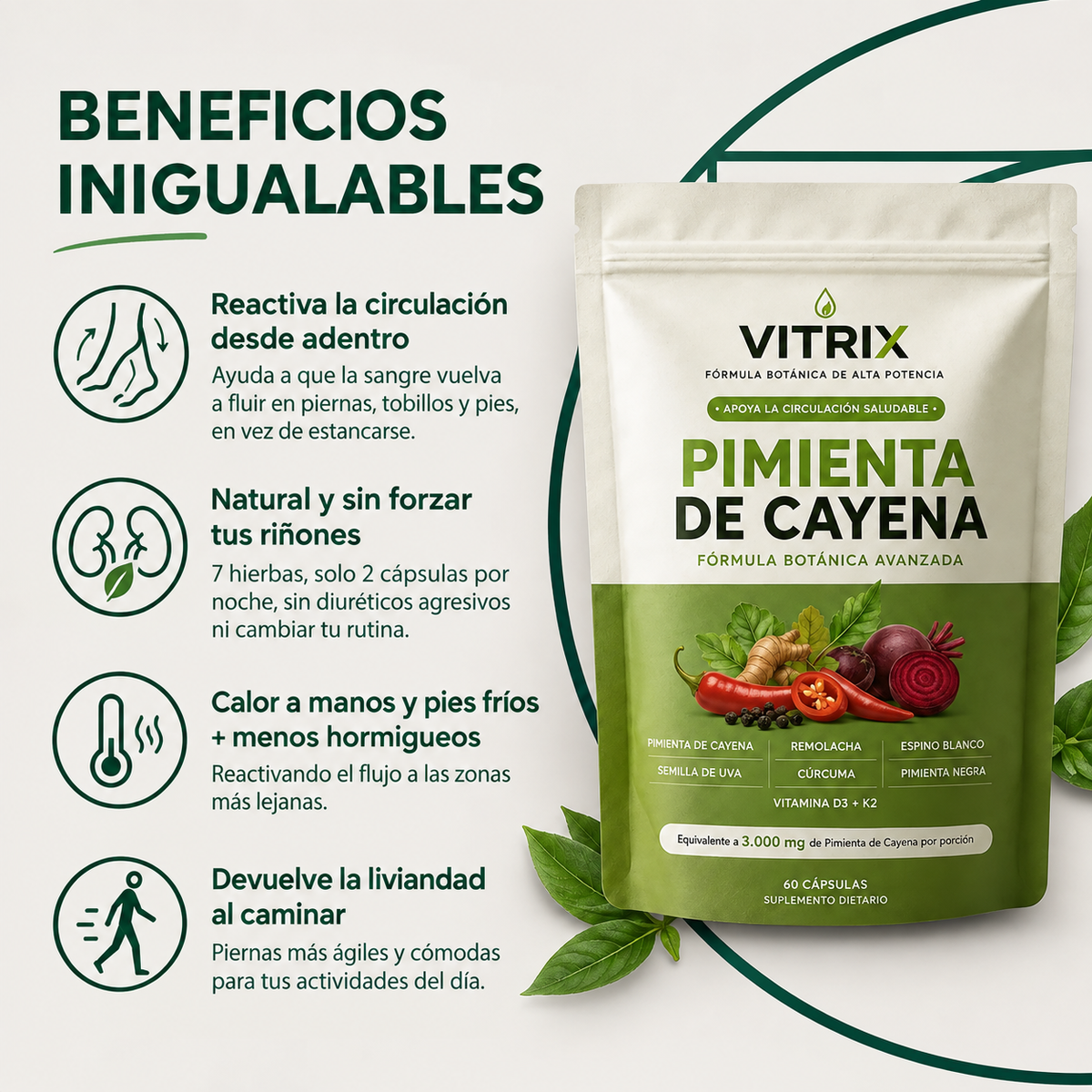 VITRIX® Cápsulas de pimienta de cayena