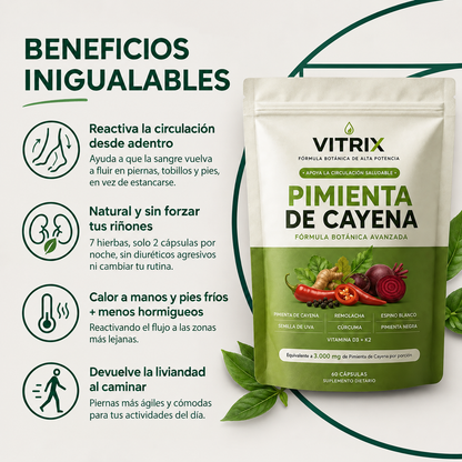 VITRIX® Cápsulas de pimienta de cayena